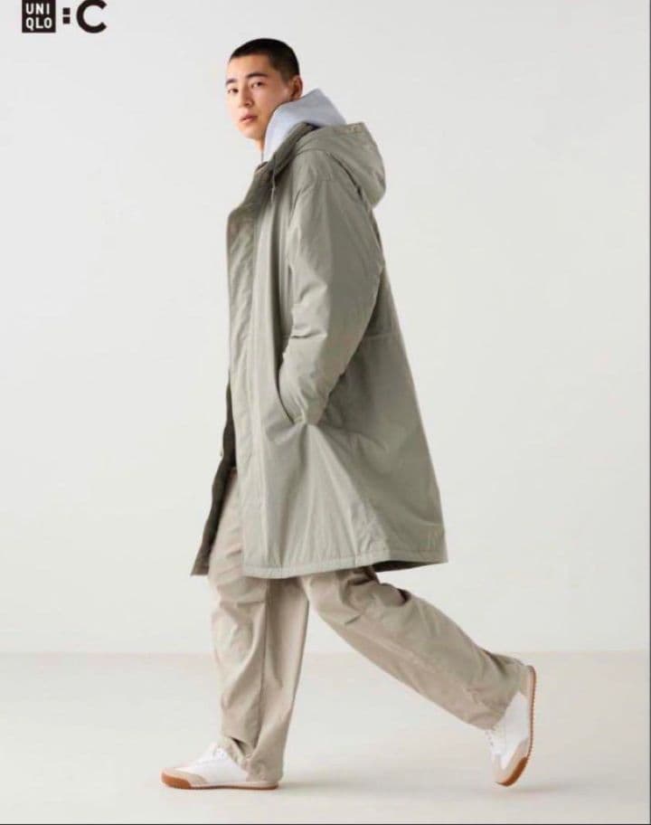 UNIQLO C カーキ フーデッドコート - メルカリ