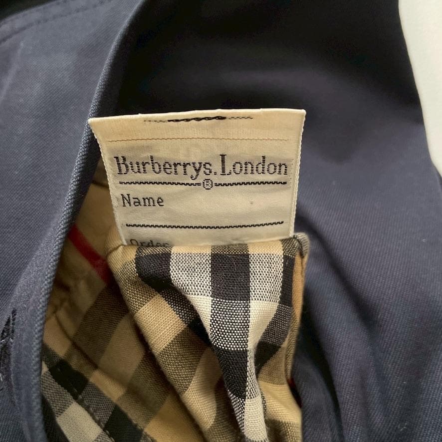 マ*ス様 【英国製】バーバリーズ ステンカラーコート ノバチェック 42 ロング