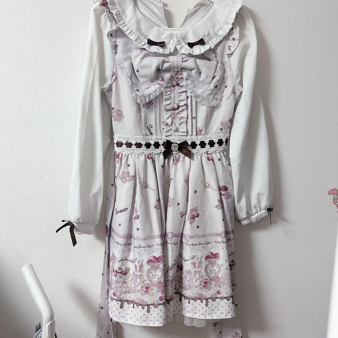 lizlisa whip bear home cafe柄 ワンピース