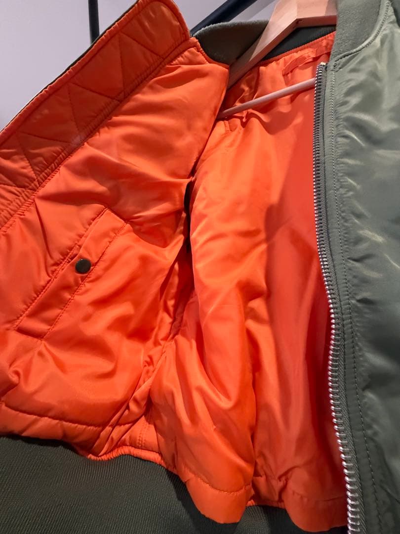 ALPHAINDUSTRIES MA-1フライトジャケット XSオリーブグリーン