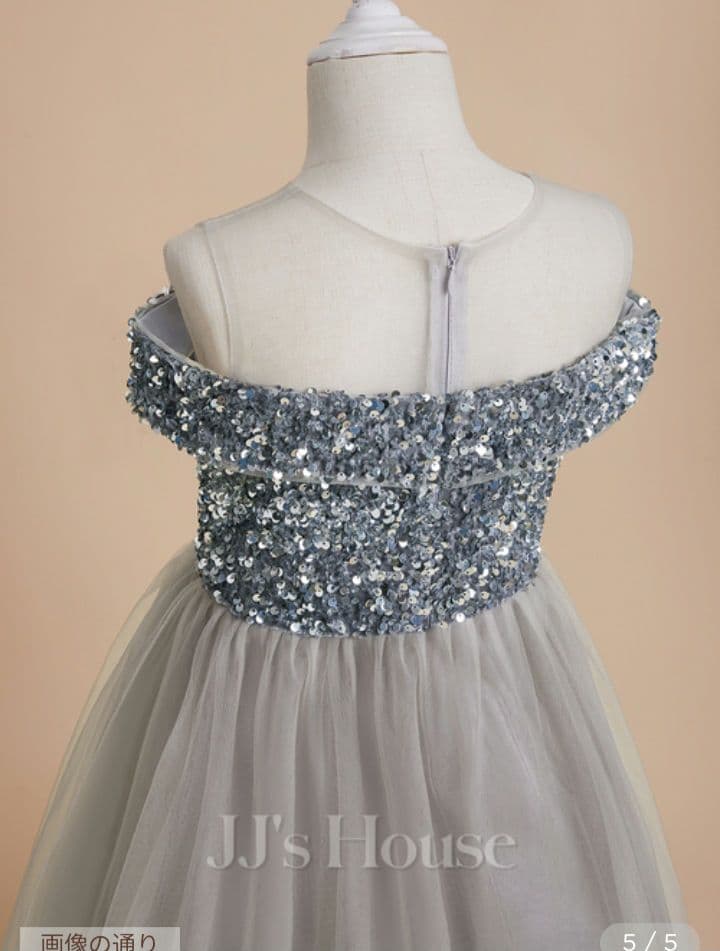 JJs Houseグレーシルバー オフショルダー フォーマルドレス