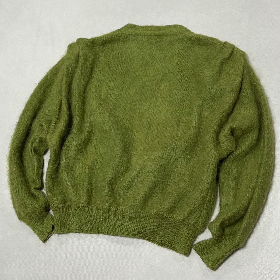 90s スペイン製 モヘヤニット カーディガン ボックスシルエット グランジ