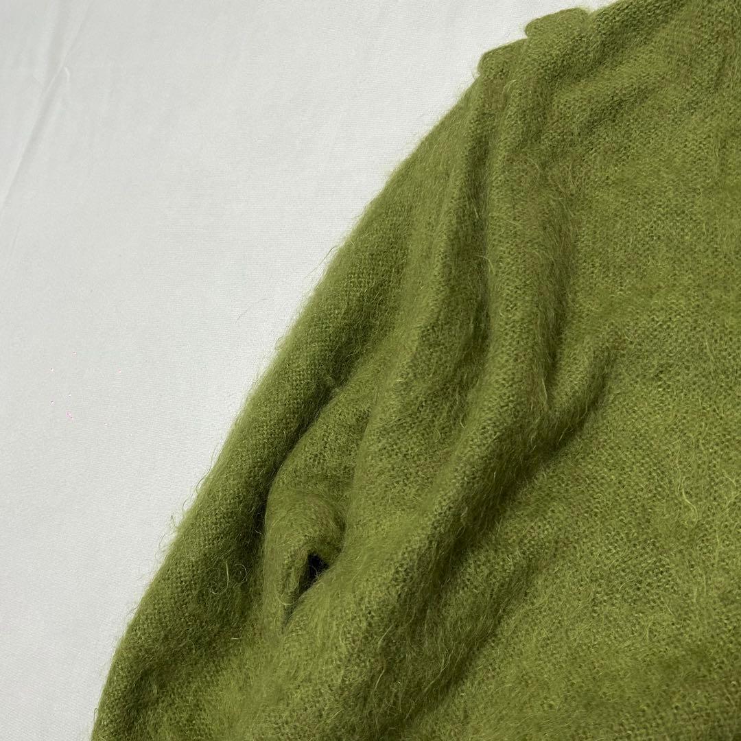 90s スペイン製 モヘヤニット カーディガン ボックスシルエット グランジ