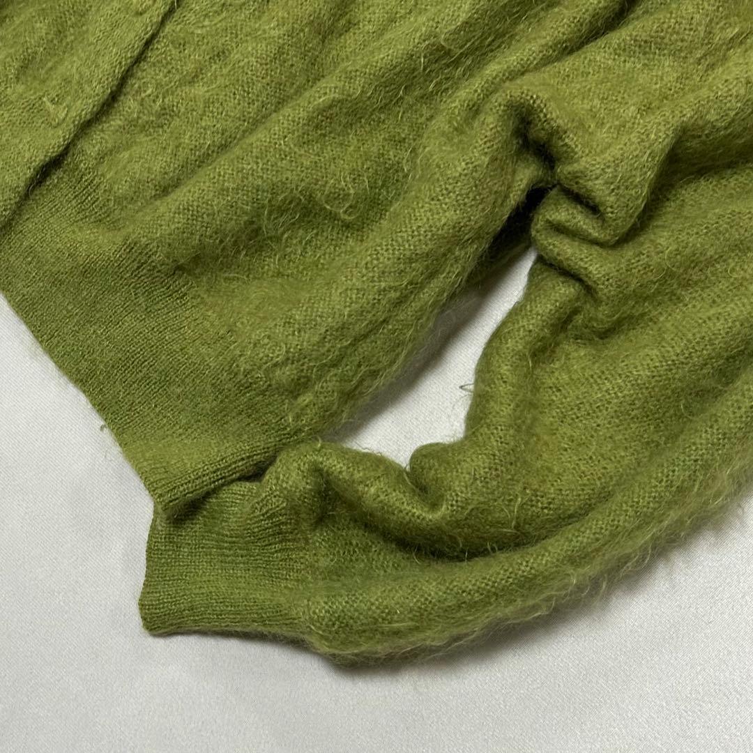 90s スペイン製 モヘヤニット カーディガン ボックスシルエット グランジ