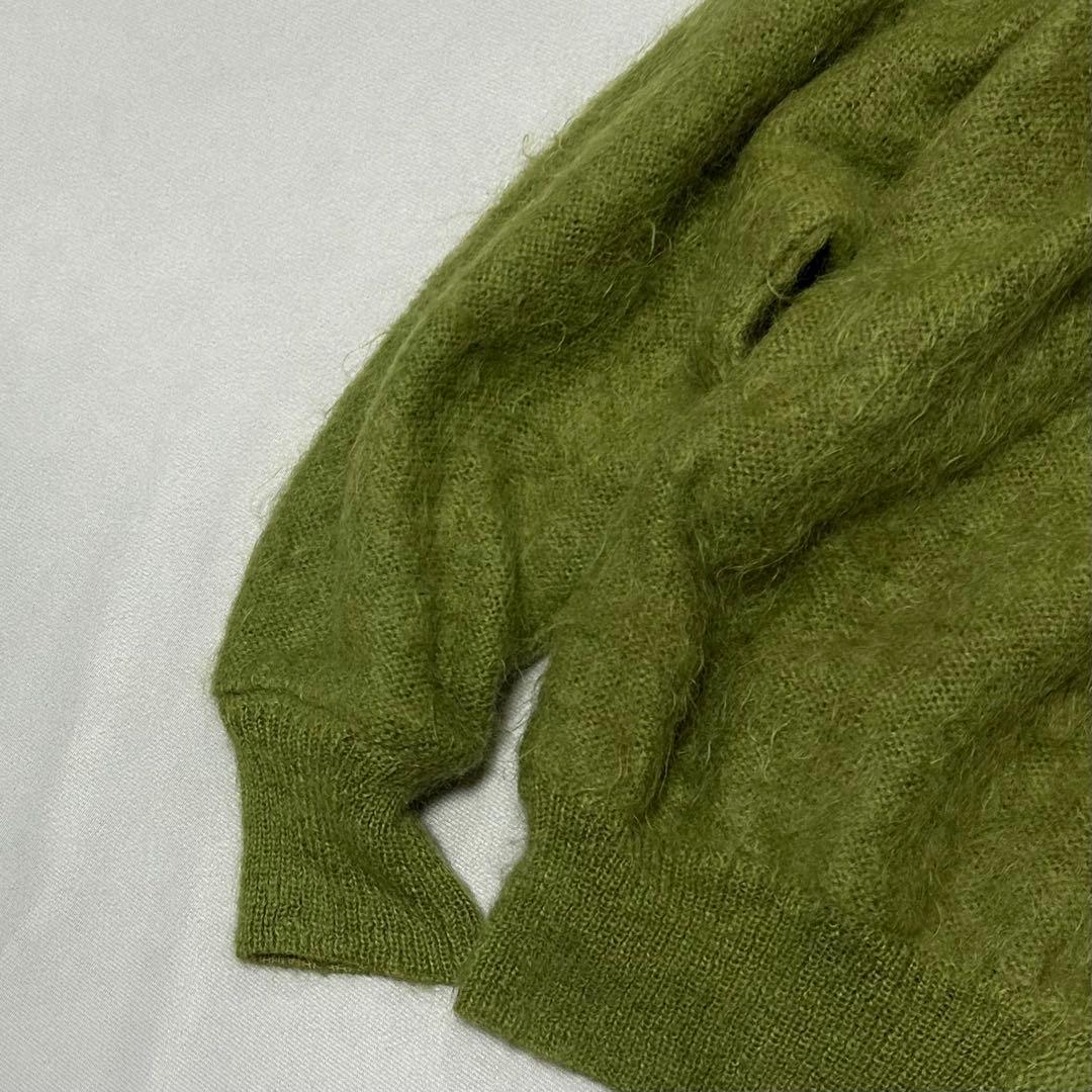 90s スペイン製 モヘヤニット カーディガン ボックスシルエット グランジ