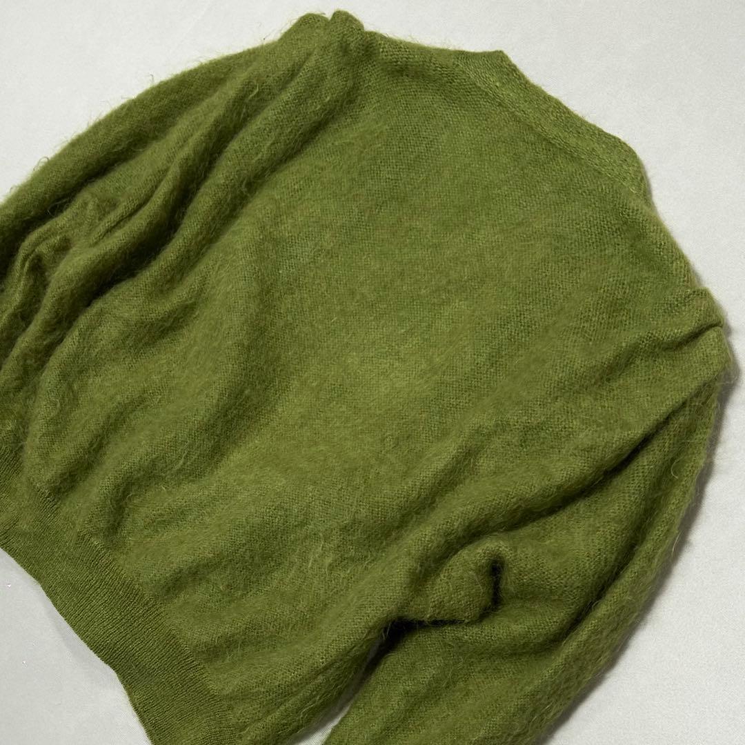 90s スペイン製 モヘヤニット カーディガン ボックスシルエット グランジ