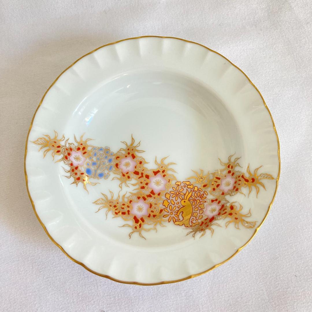 深川製磁　鍋島花兎　小皿　豆皿