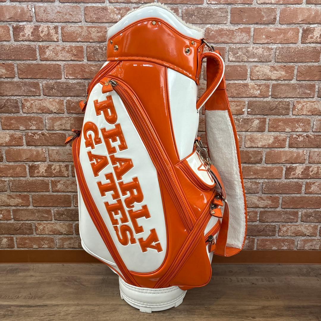 ‼️パーリーゲイツ ゴルフ エナメル キャディバック オレンジ‼️