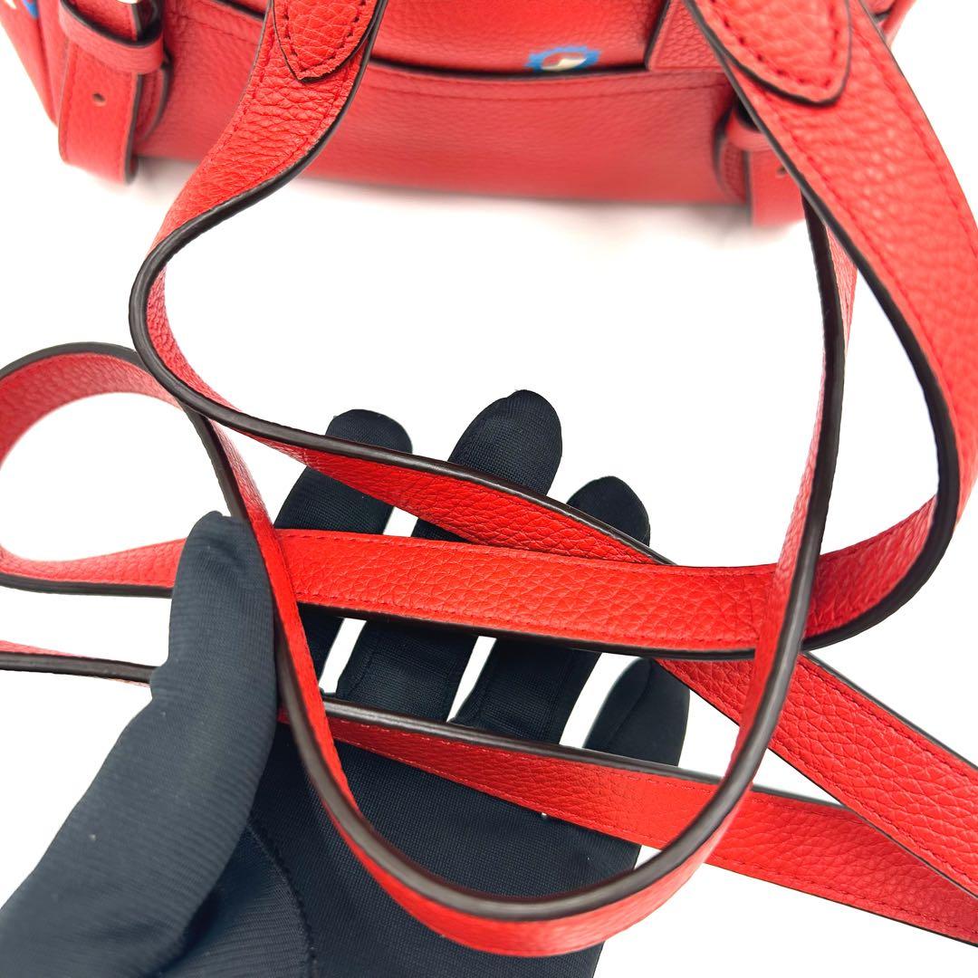 COACH 　コーチ　フローラル　ターンロック　ミニリュック　 花柄 　レッド