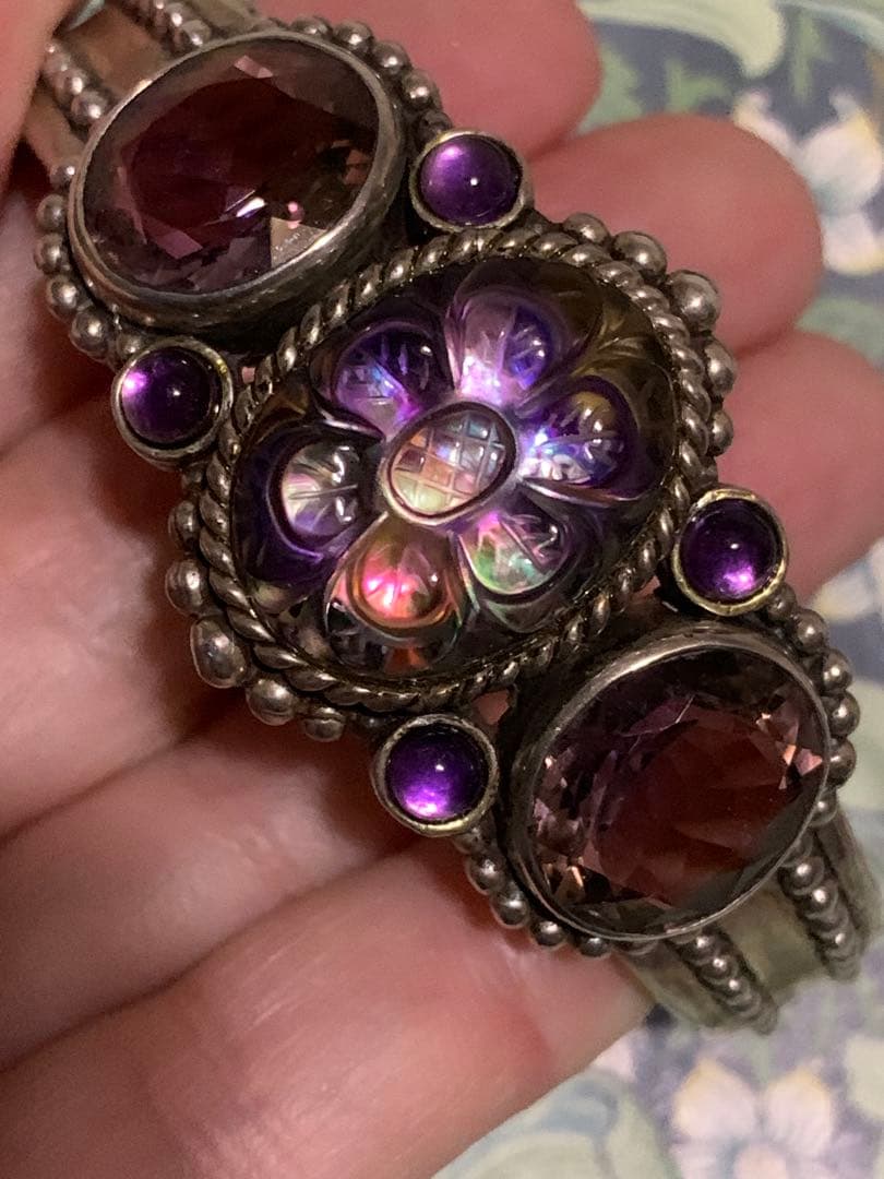 STEPHEN DWECK シルバーバングル（アバロンクォーツ・アメト