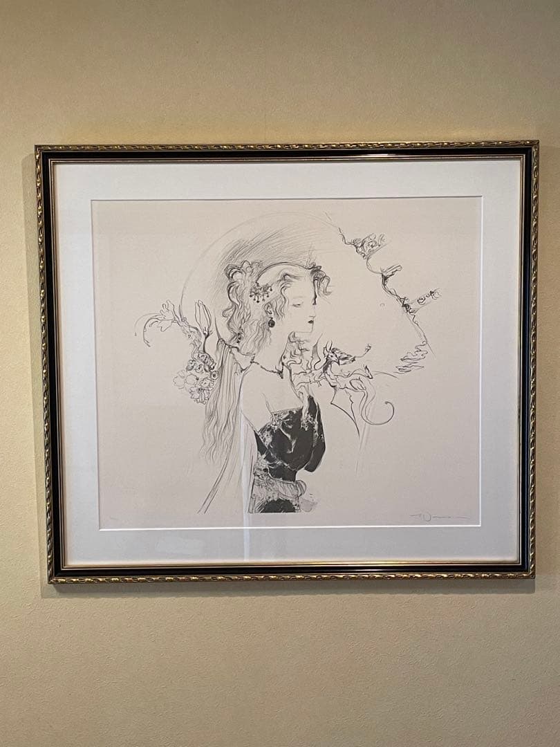 ☆ 真作保証 天野喜孝 少女 絵画【ティナ】ファイナルファンタジー6