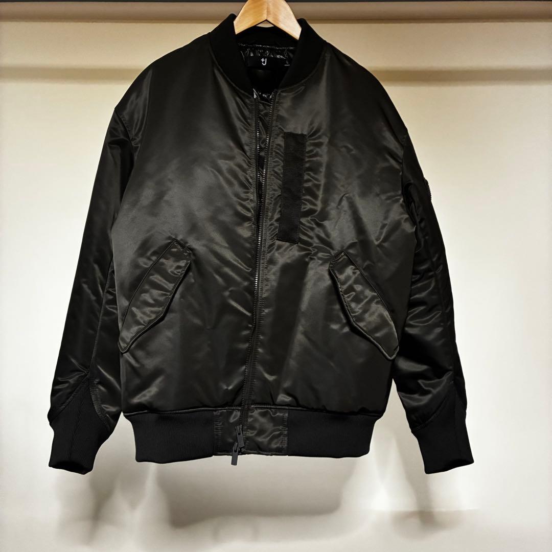 希少美品】UNIQLO +J ハイブリッドダウンオーバーサイズMA-1 グレーL