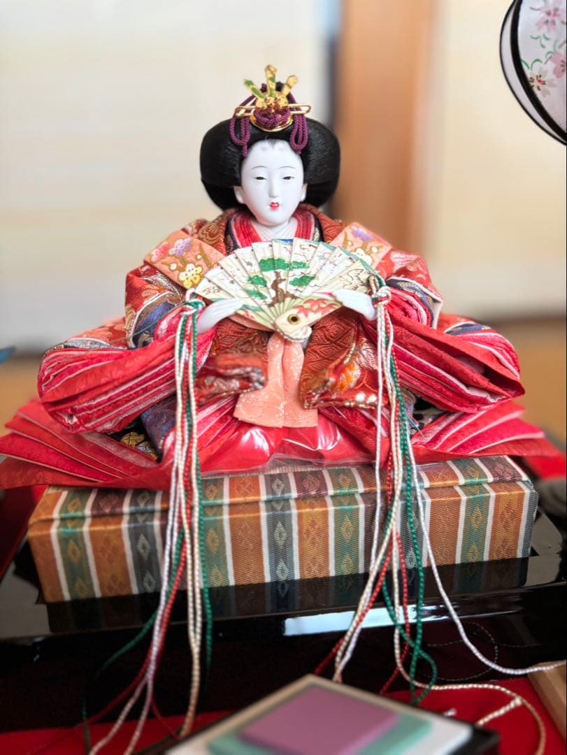 極美品★ひな人形 ★ガラスケース付き★伝統的デザイン