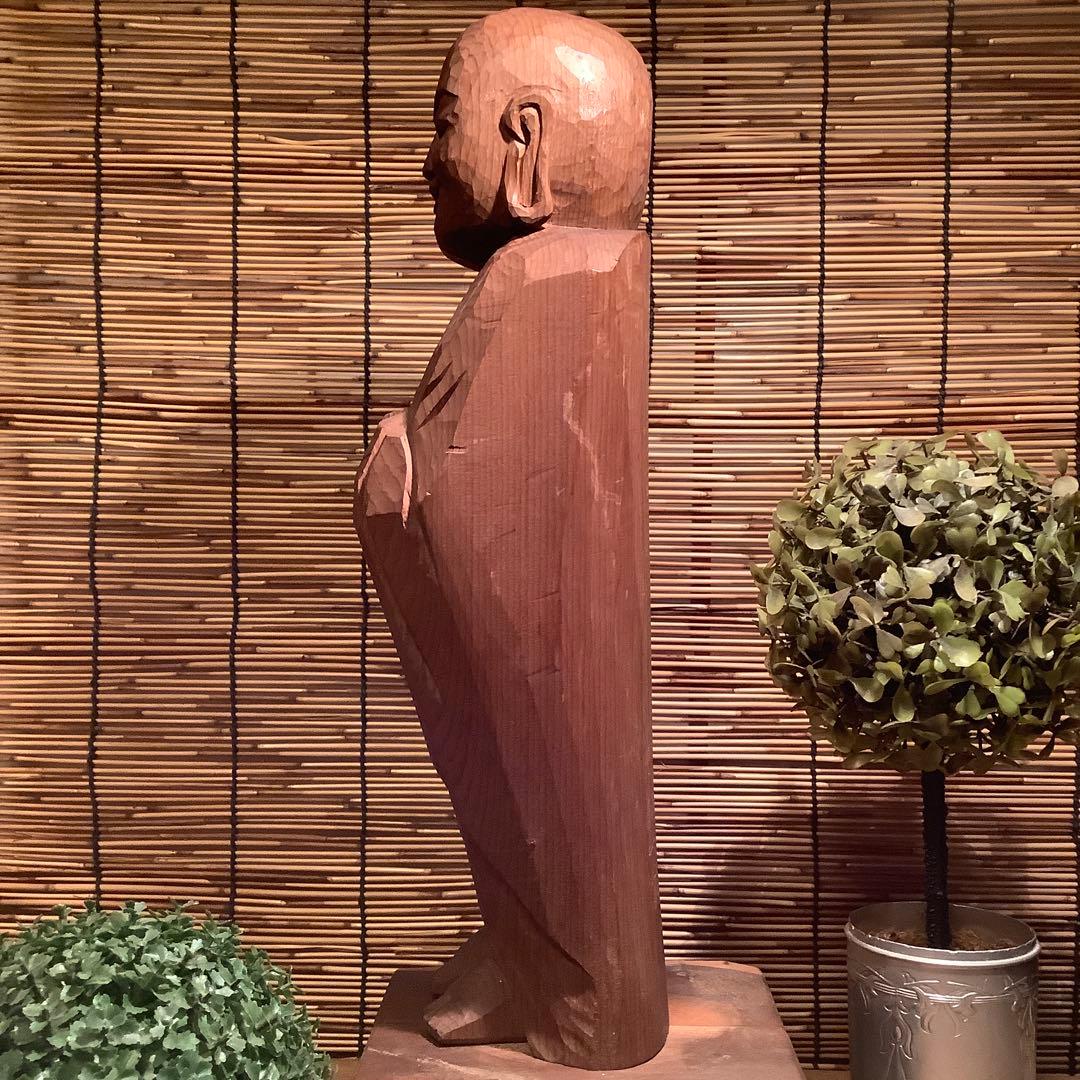 コダック様売約keep「合掌・勢至菩薩＋救世地蔵菩薩」ニ仏・漆金箔・木彫