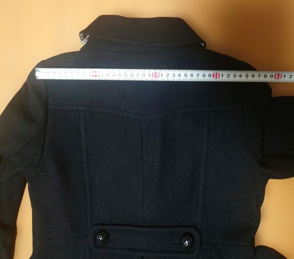 バーバリーブルーレーベル ロングコート 黒 ノバチェック M(38)