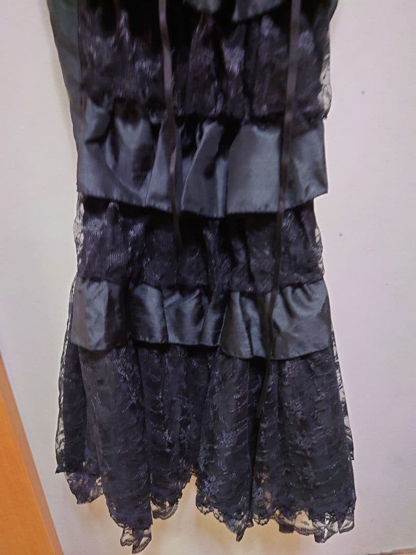 新品未着用 Dreaming drop マーメイドロングスカート バッスル 黒