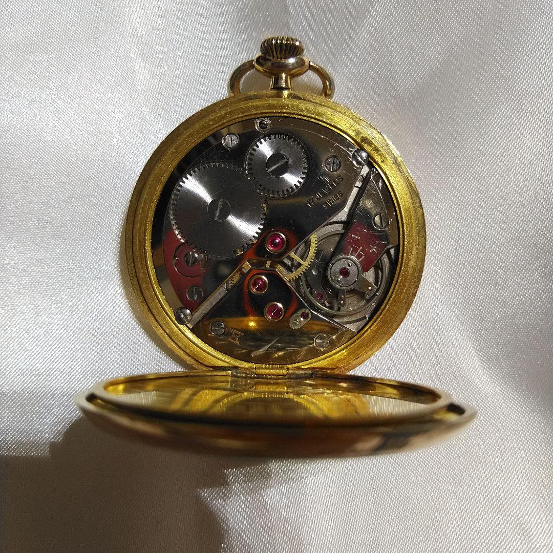 美品　EDOX 手巻き時計 44.8mm 稼働品