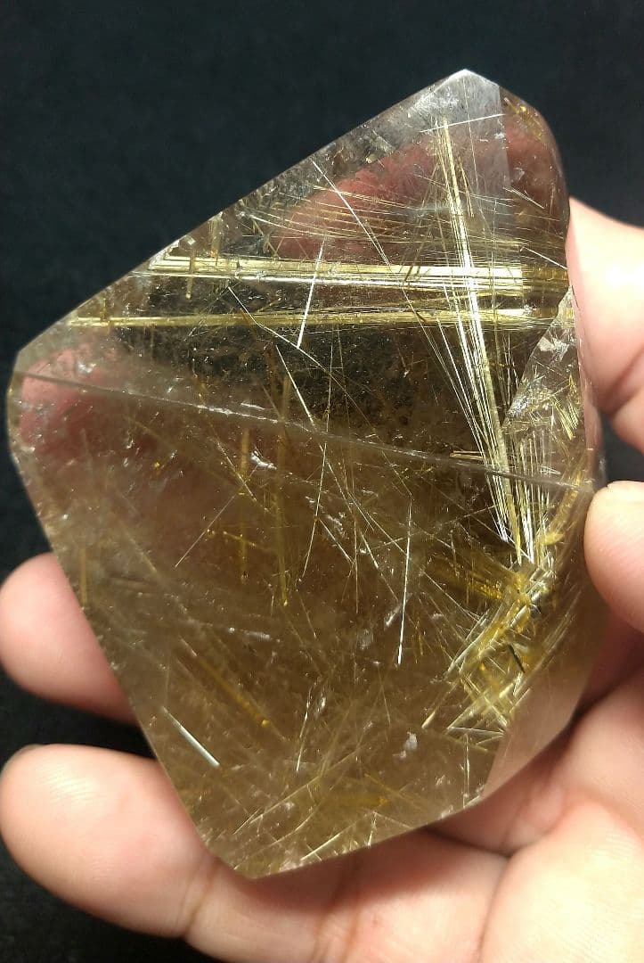 ★ゴールドルチル《原石》専用台座付き　置物　クラスター　天然石