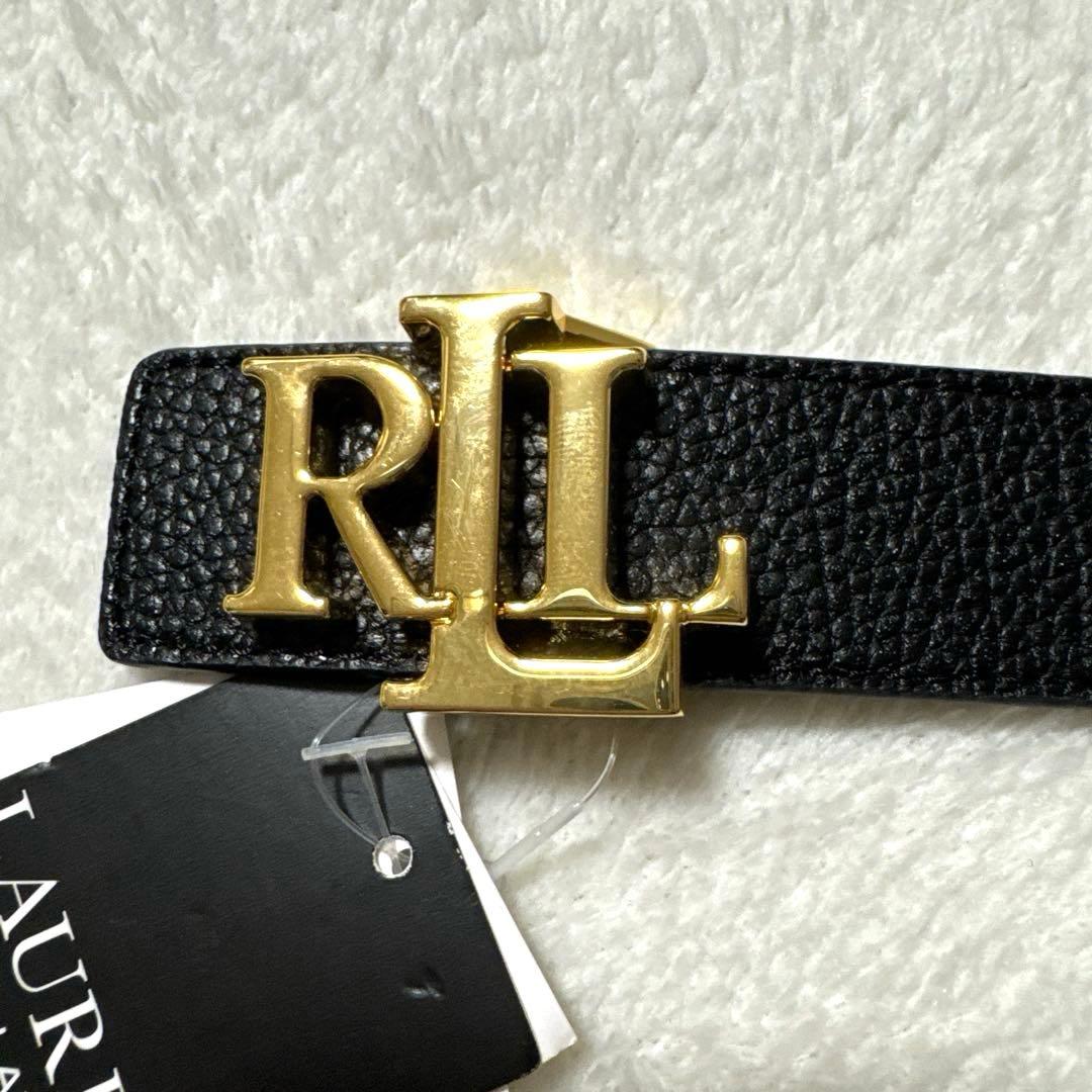 新品 ローレンラルフローレン ベルト リバーシブル LRL ゴールド金具 牛革