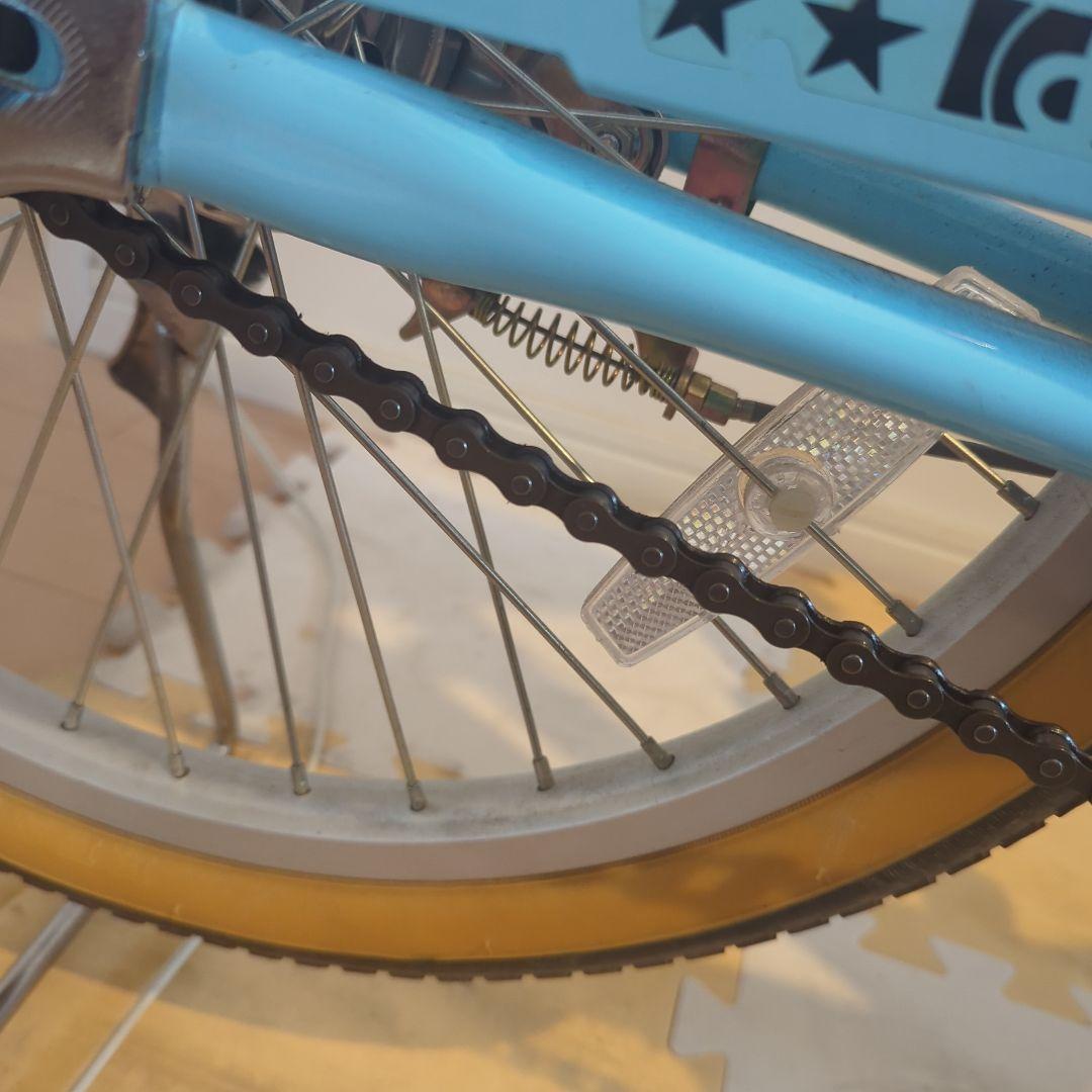 a.n.design works キッズ自転車 水色 前カゴ付き