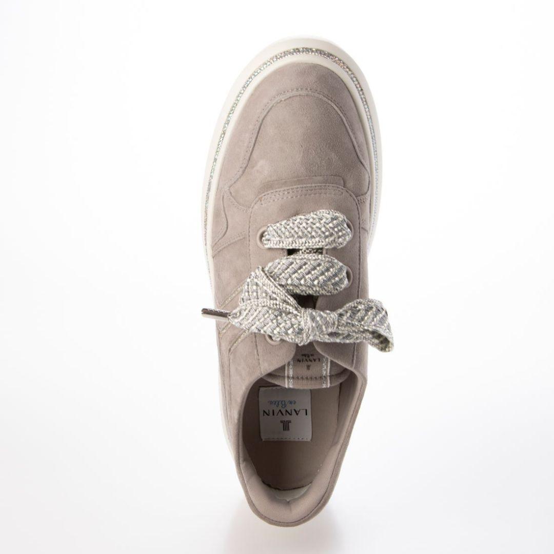 新品！箱付き！定価約2万円！LANVIN グレー スエード スニーカー