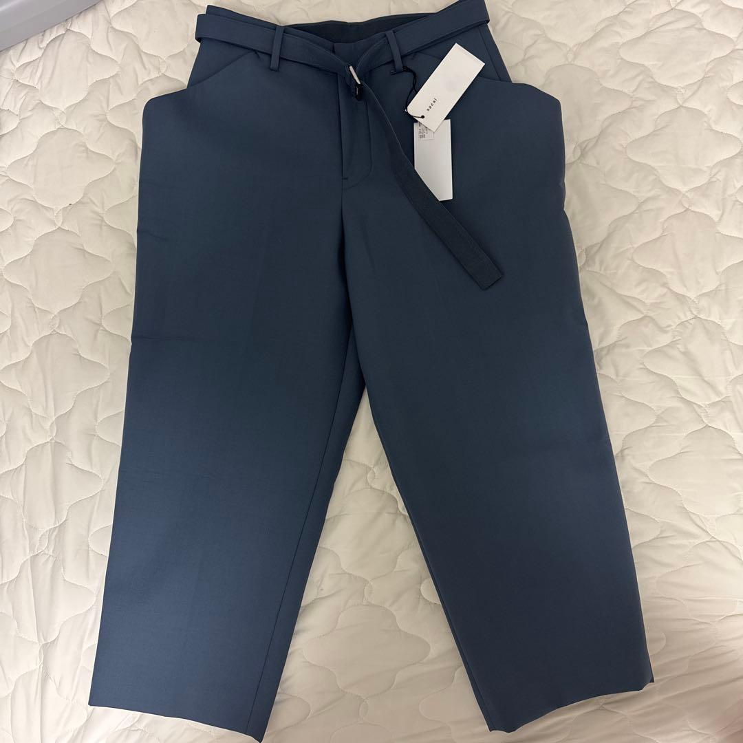 25SS Sacai Suiting Bonding Pants グレー2