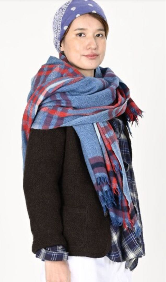 45R インドメリノカシミヤのビッグタータンストール