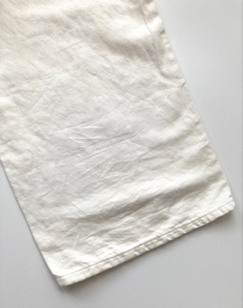 【Veritecoeur】ヴェリテクール　綿麻デニムオーバーオール　白