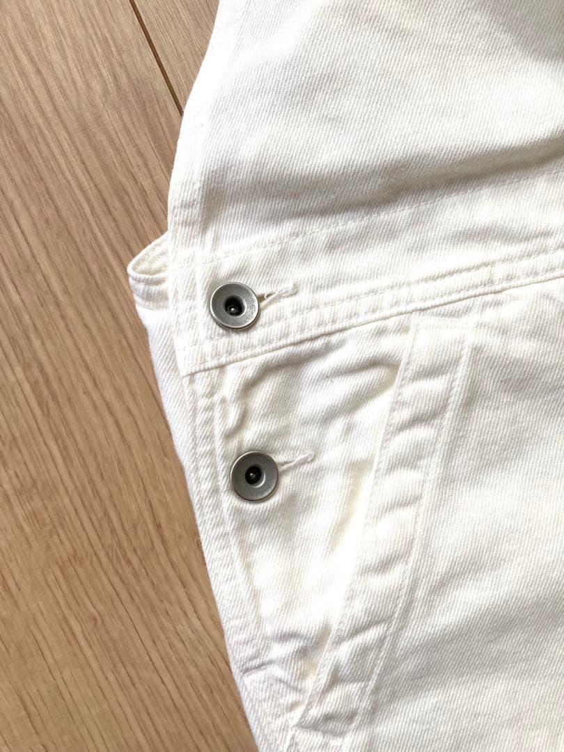 【Veritecoeur】ヴェリテクール　綿麻デニムオーバーオール　白