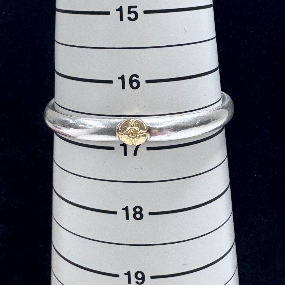 【16.5cm】　K18/SILVER ファーストアローズ バングル シルバー