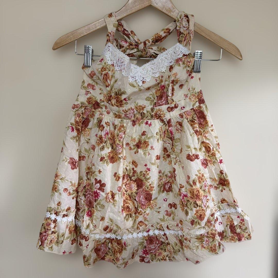 LIZ LISA フラワープリント ノースリーブワンピース