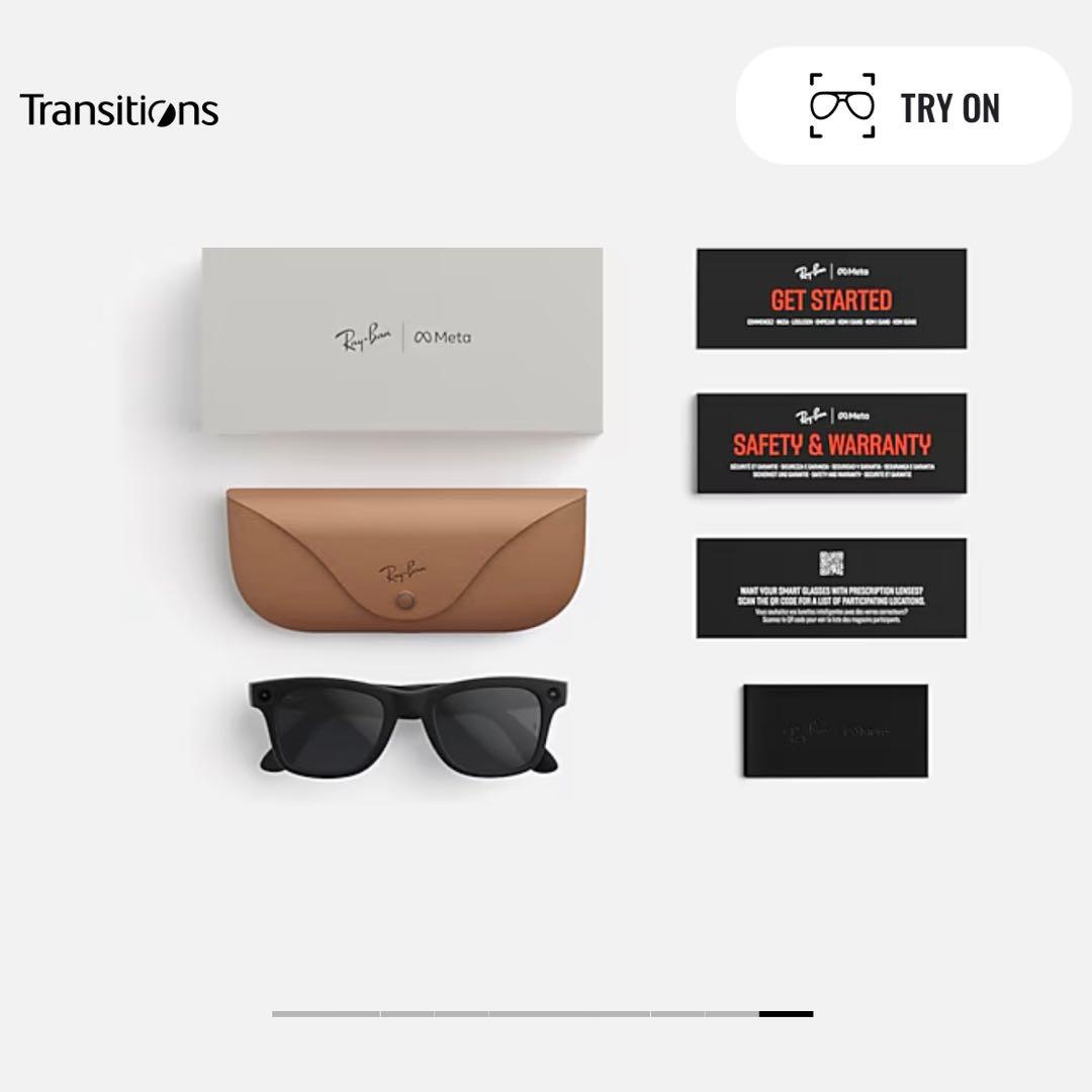 レイバン  Gen2 第2世代 Wayfarer AIグラス 調光レンズ