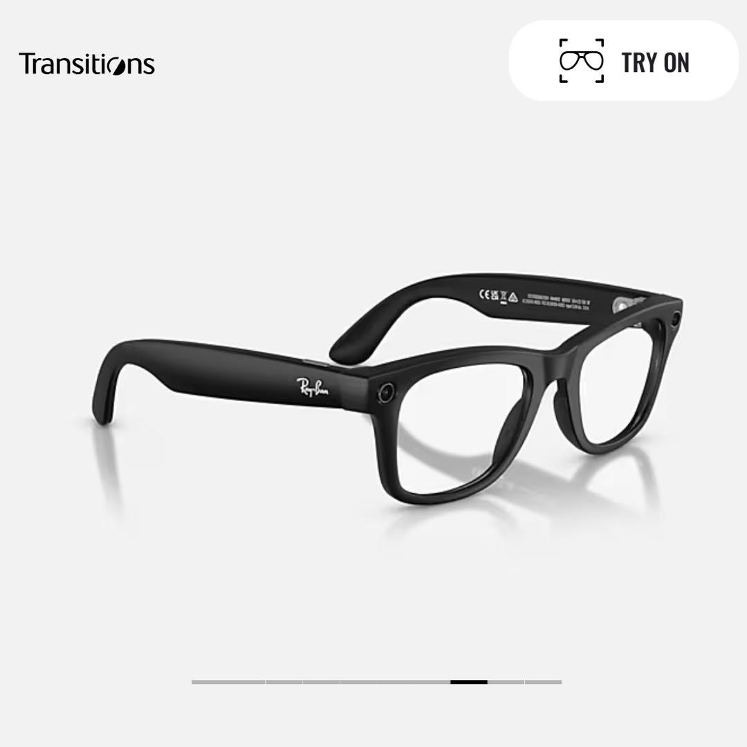 レイバン  Gen2 第2世代 Wayfarer AIグラス 調光レンズ