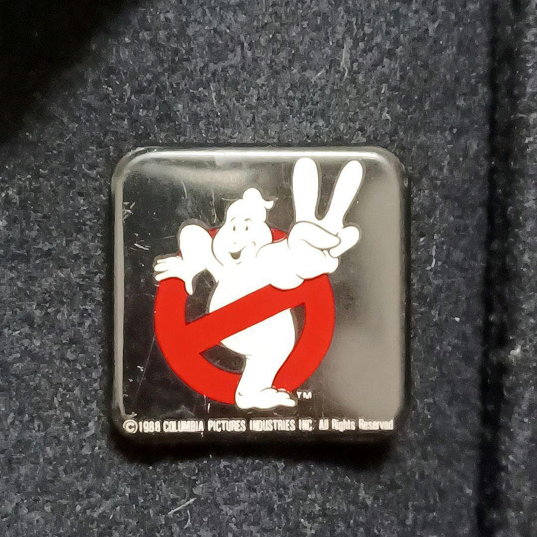 80s90s★カナダ製　メルトン×レザー　スタジャン　刺繍　ワッペン　ブラック