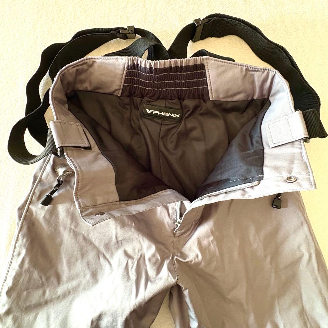 メンズ L phenix スキーウェア　スノーボード　サロペットパンツ　グレー