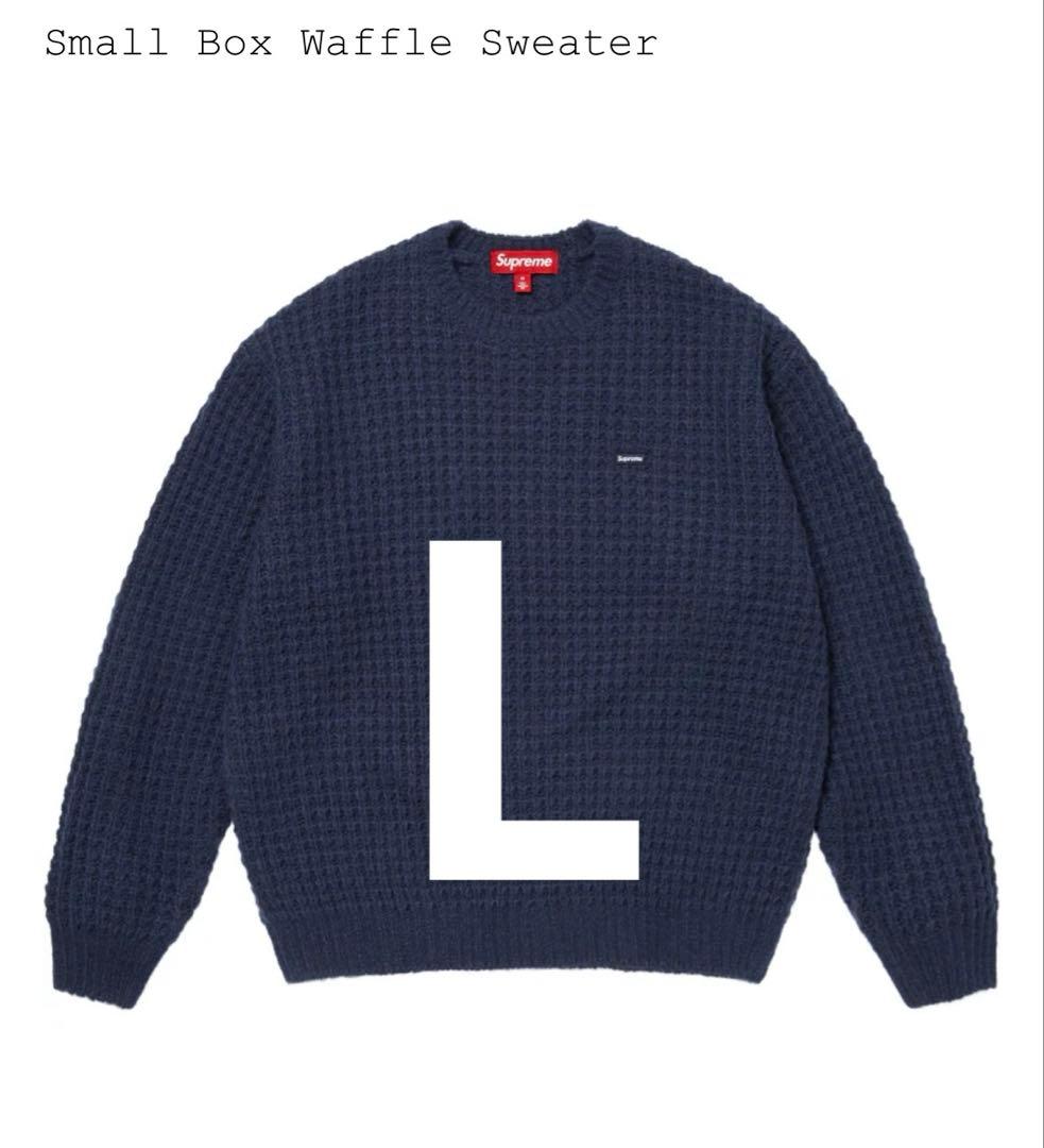 Supreme Small Box Waffle Sweater ネイビー - メルカリ