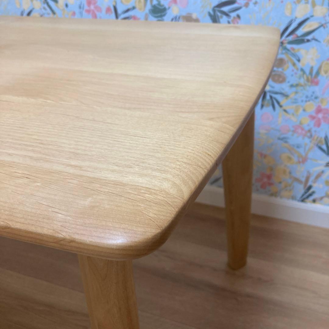 メロン【美品】130cm 長方形ダイニングテーブル