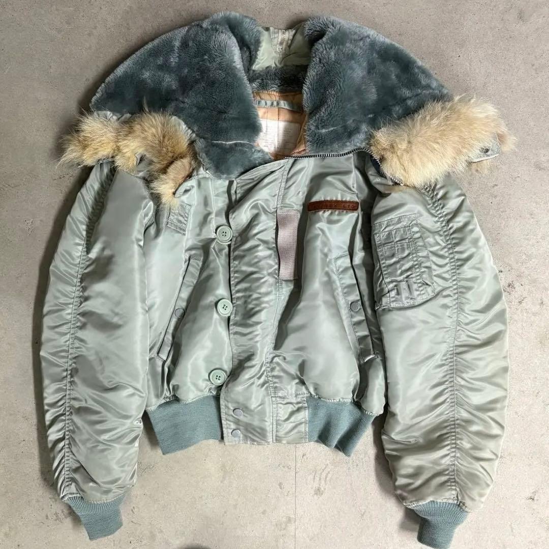 90s AVIREX アヴィレックス n-2b y2k 希少カラー シルバー - メルカリ