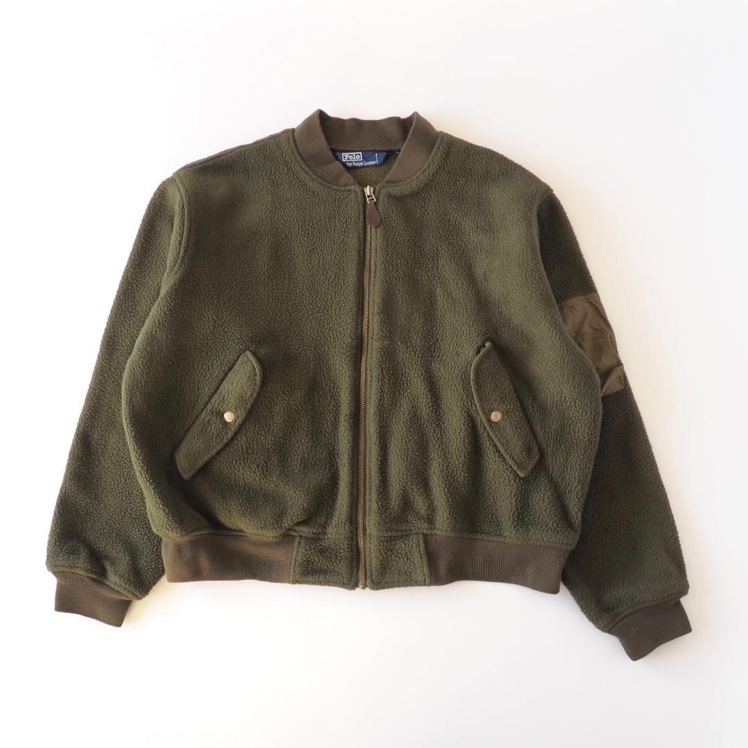 ラルフローレン MA-1 フライトジャケット フリース カーキ 美品 - メルカリ