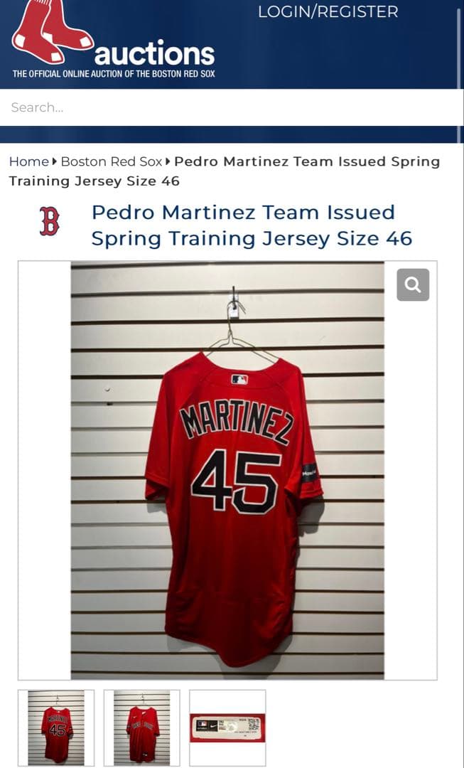 Pedro Martinez Team Issued MLBジャージ 激レア！