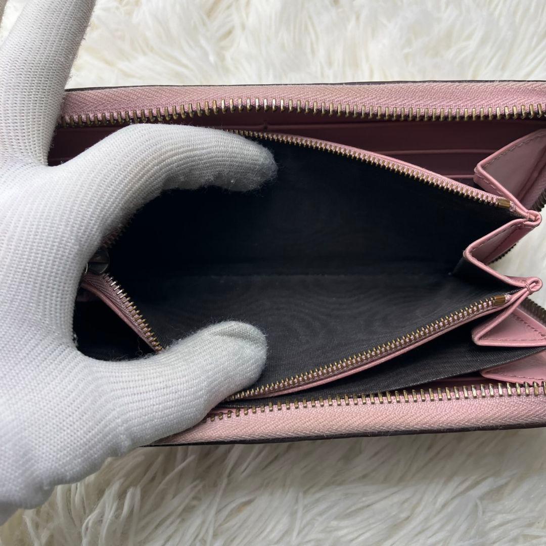 ✨日本限定品✨GUCCI 長財布　チェリー　グッチシマ　ライトストーン　ピンク