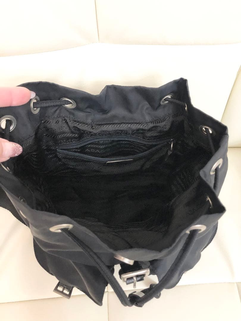 【美品】PRADA プラダ ブラック 黒　ナイロンリュック　バックパック