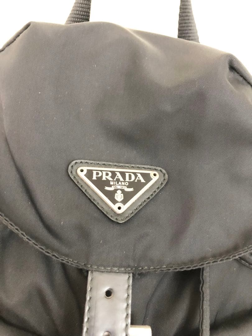【美品】PRADA プラダ ブラック 黒　ナイロンリュック　バックパック