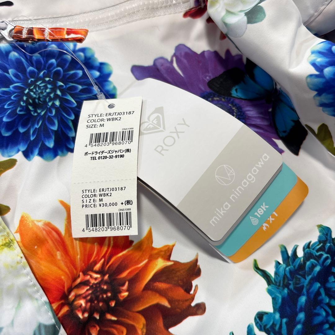 未使用❗️ ROXY 蜷川実花コラボ　スノボジャケット　ホワイト　花柄　総柄　M