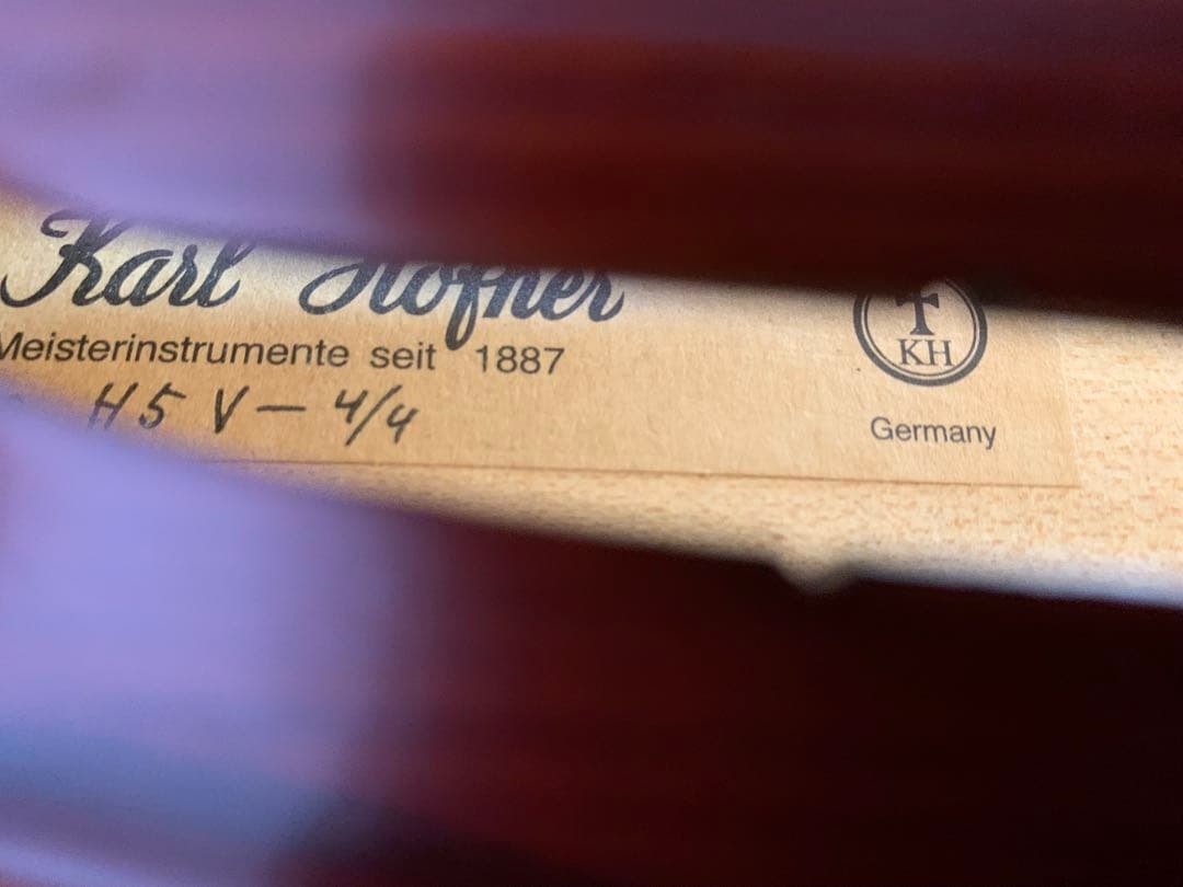 ドイツ製　4/4 バイオリン　セット　Karl Hofner H5V