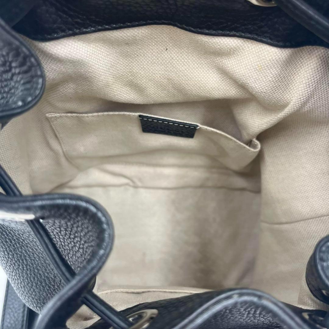 【美品✨】GUCCI グッチ　リュック　バッグパック　バンブー　レザー　黒