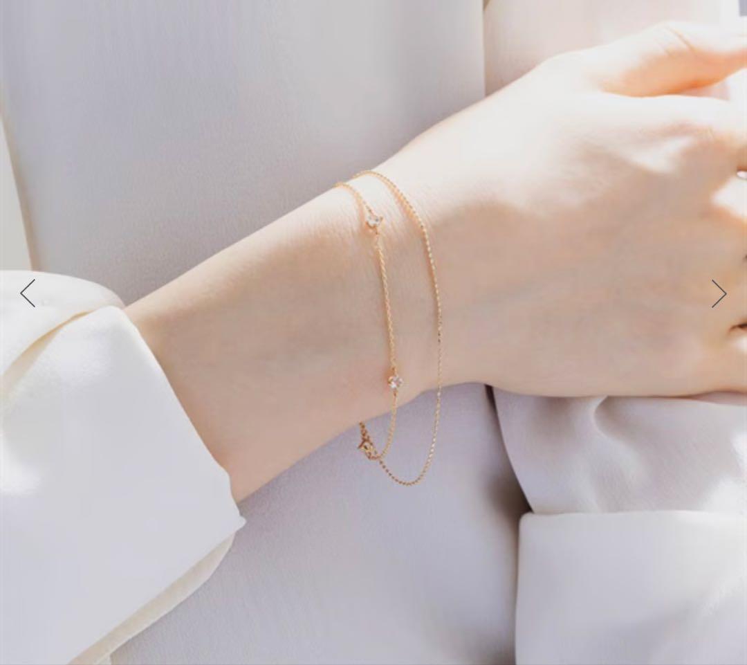 4℃ K10 イエローゴールド　ブレスレット