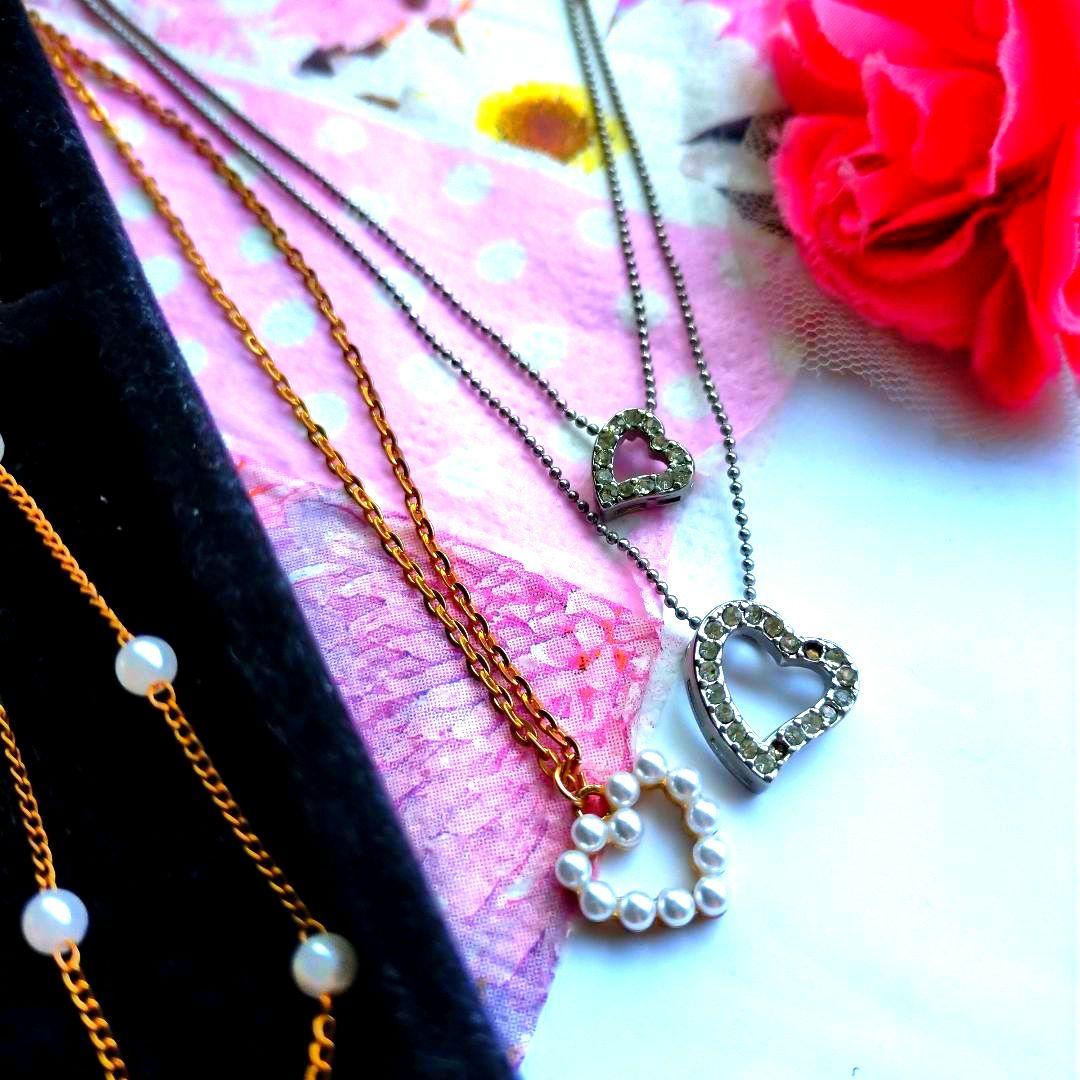 ☆多種類☆【乙女のきらめき】遺品整理 シルバーゴールド ネックレス