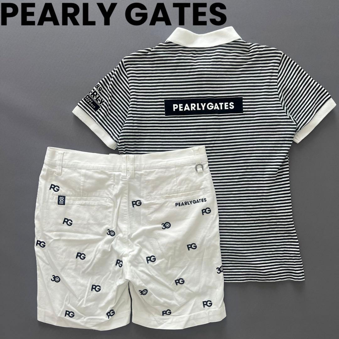 パーリーゲイツ セットアップ シャツ ゴルフ ハーフパンツ スマイル