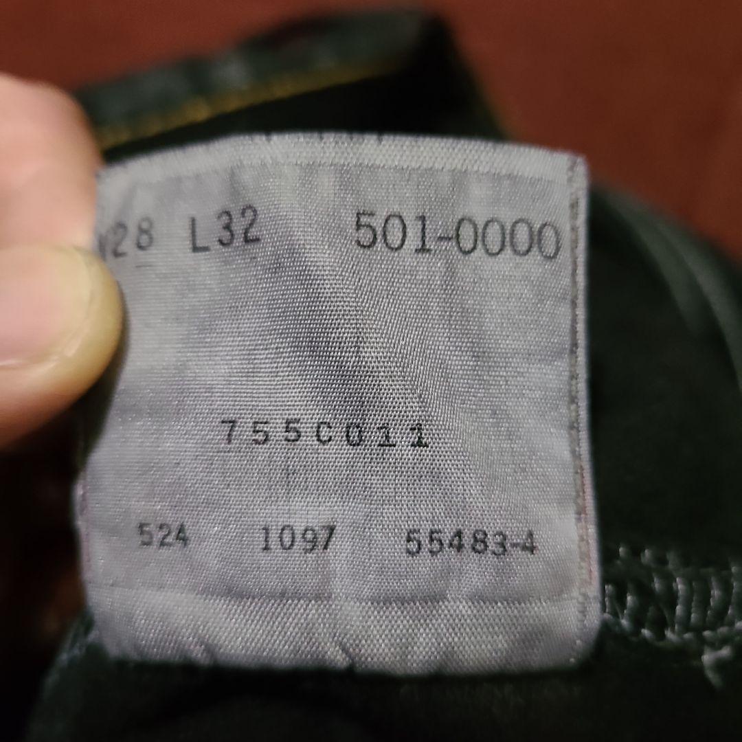 90sリーバイス501コーティングブラックw28アメリカusa製赤文